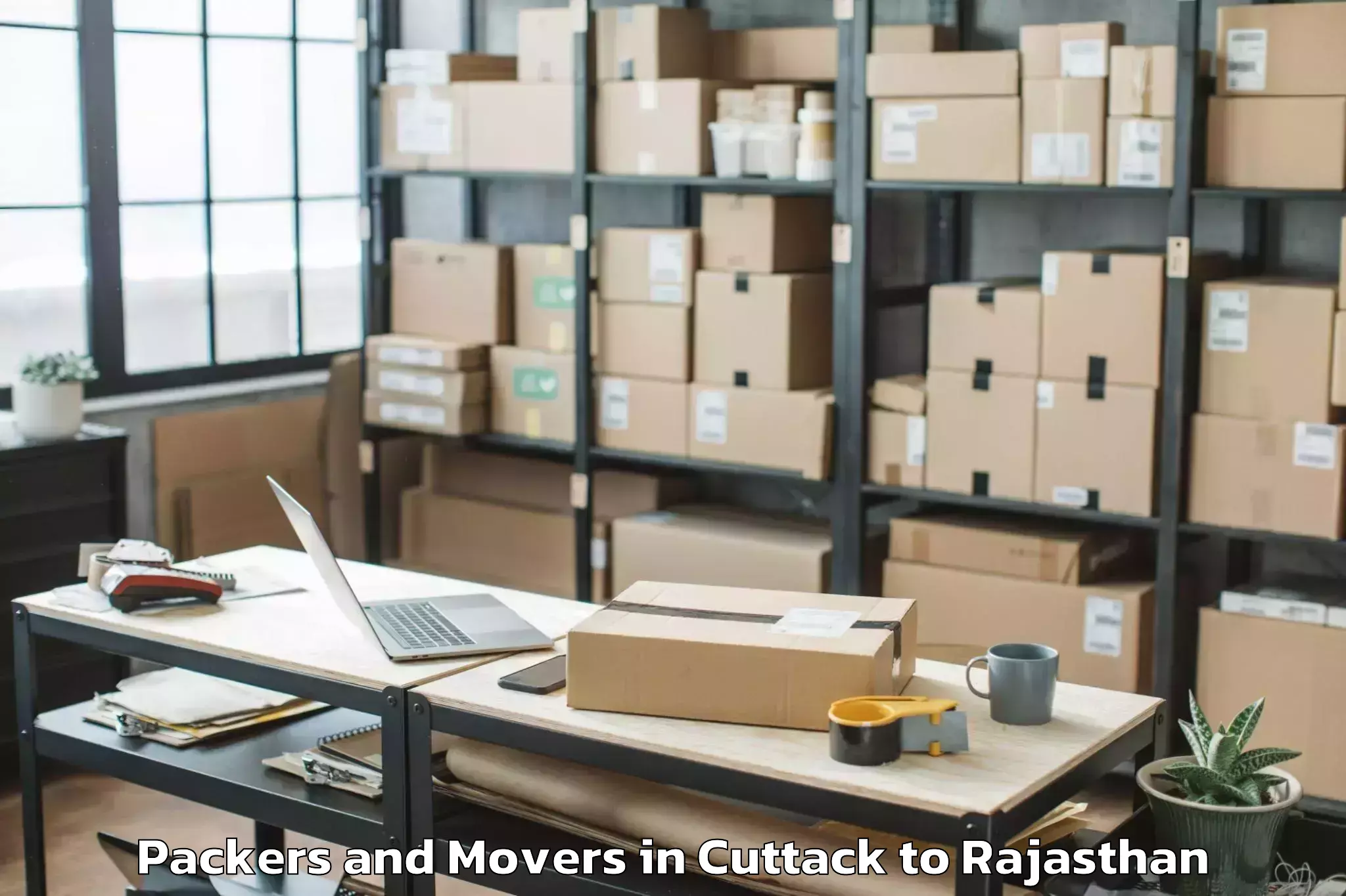 Cuttack to Mewar University Chittorgarh Packers And Movers Booking